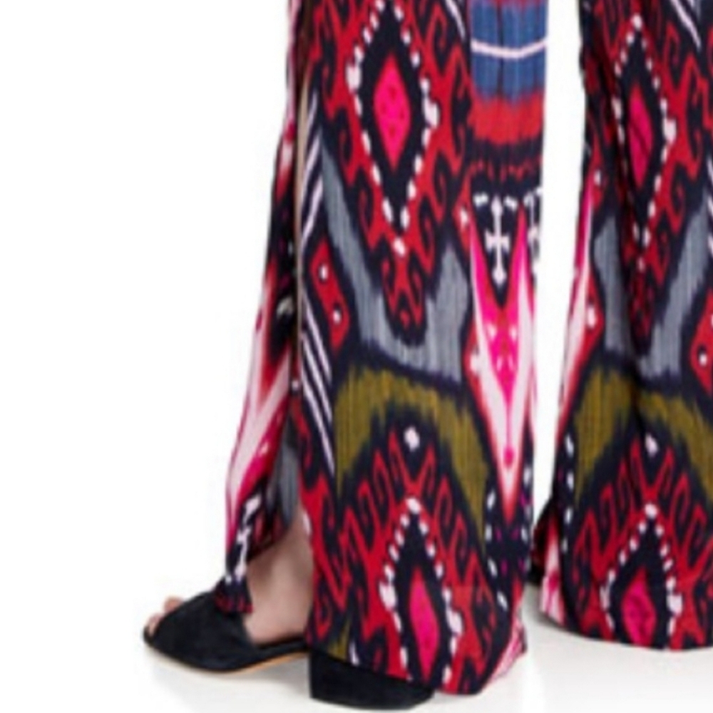 Vibrant Geometric Patterned Pants - Picture 3 of 14